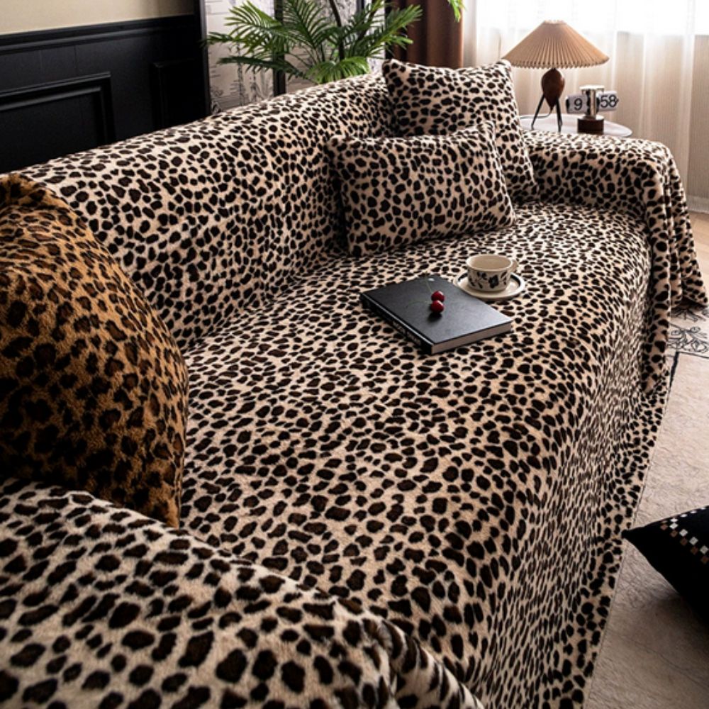 Funda de Sofá de Leopardo Acogedora