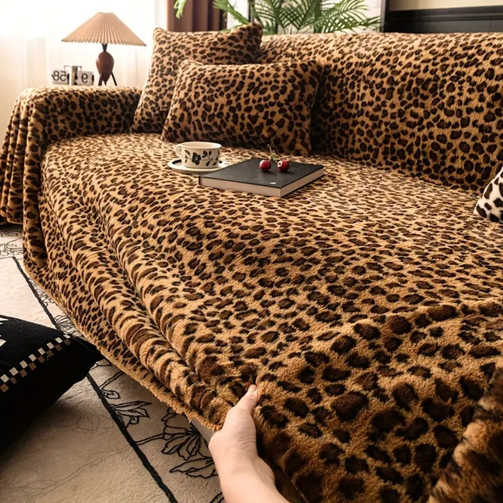 Funda de Sofá de Leopardo Acogedora