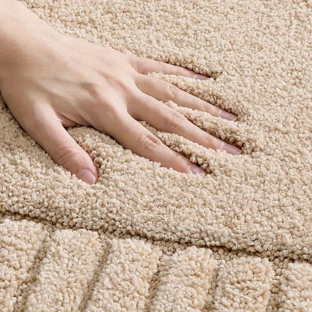 SereneMat - Alfombrilla de Baño Premium de Secado Rápido y Antideslizante con Raya Minimalista