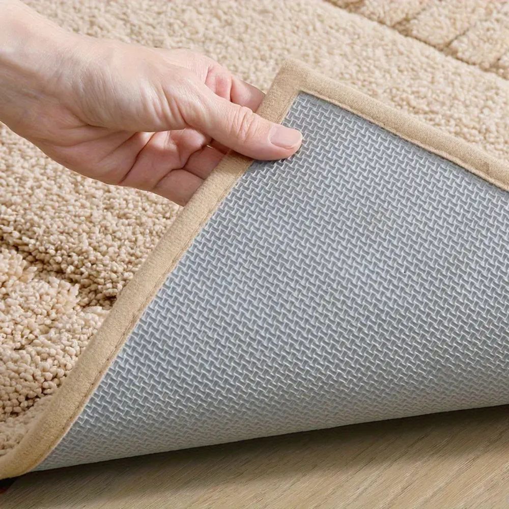 SereneMat - Alfombrilla de Baño Premium de Secado Rápido y Antideslizante con Raya Minimalista