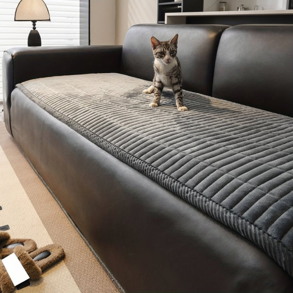 FURNIGUARD - Funda de sofá de microfibra acolchada diseñada para una protección óptima del mobiliario, resistencia a mascotas y mayor comodidad en la sala de estar