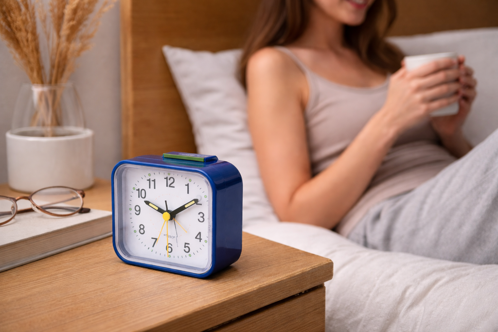 Reloj Despertador Silencioso y Pacífico – Sin Tic-Tac, Luz Suave para Despertar, Función de Snooze