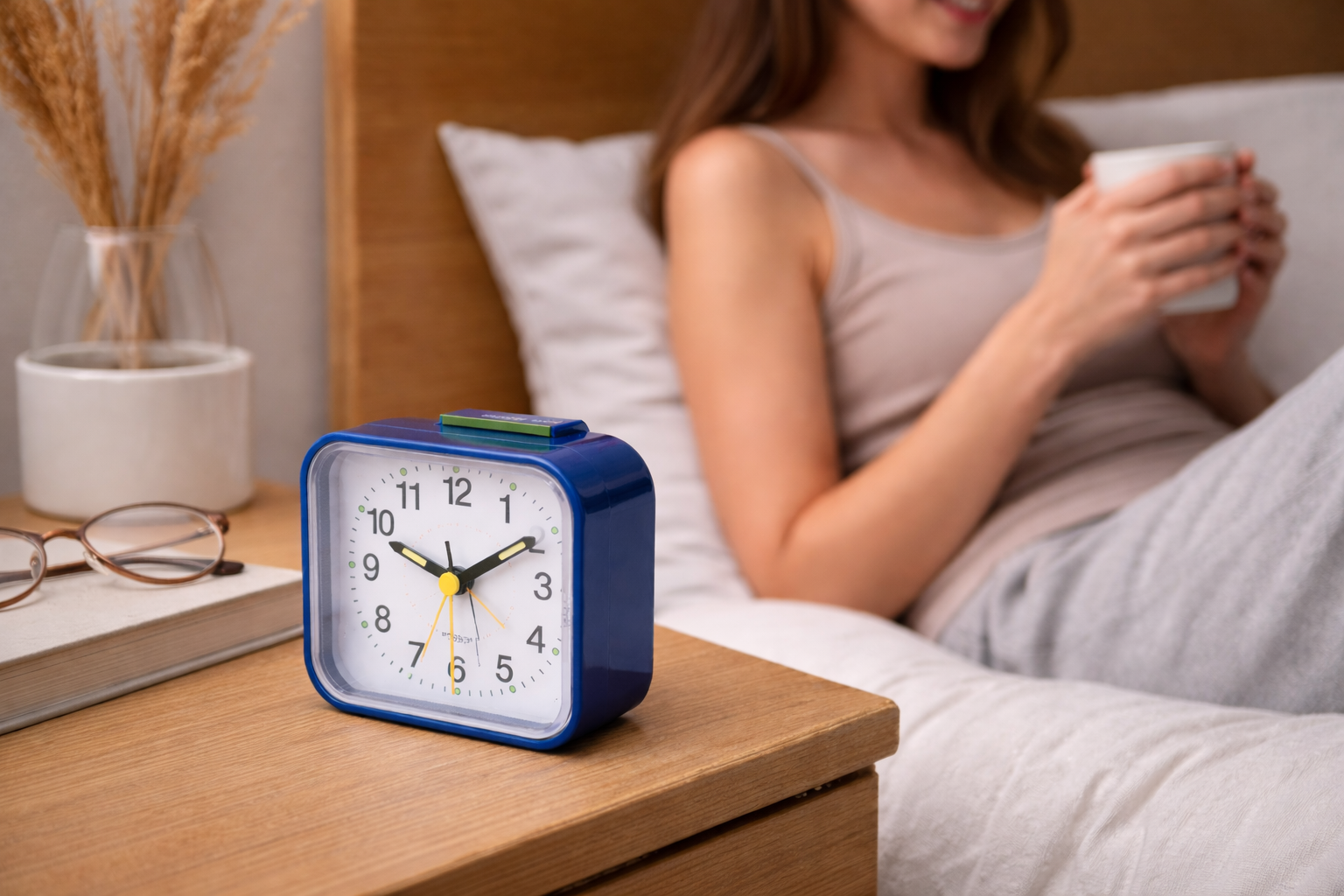 Reloj Despertador Silencioso y Pacífico – Sin Tic-Tac, Luz Suave para Despertar, Función de Snooze