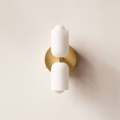 Aplique de Pared Doble Crema - Luces de Pared Modernas para Espacios Elegantes