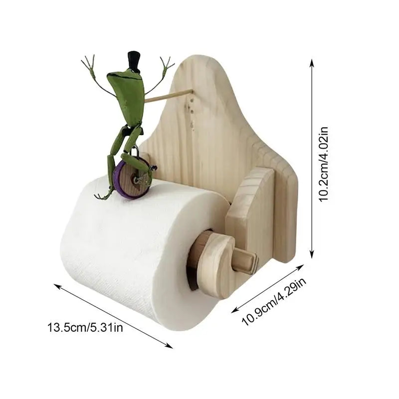 Fraasie™ - Sostenedor de papel higiénico de rana montando en bicicleta