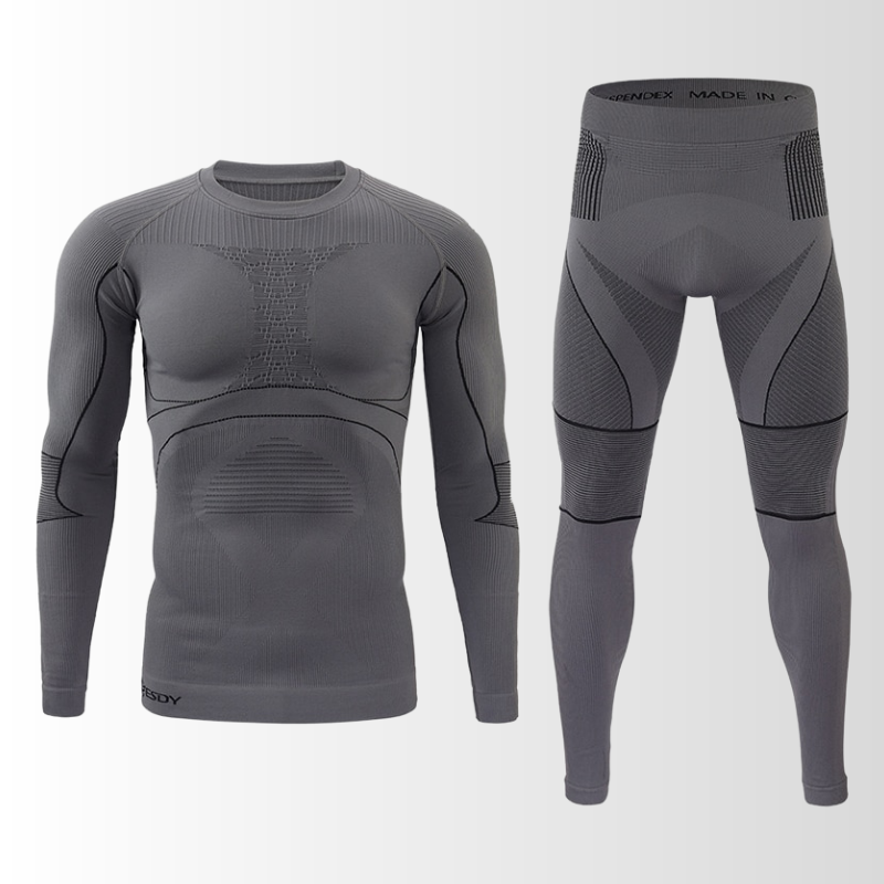 WarmFlex | Conjunto de ropa térmica para hombres | Comodidad sin costuras | Ajuste excelente | Transpirable y regulador de humedad