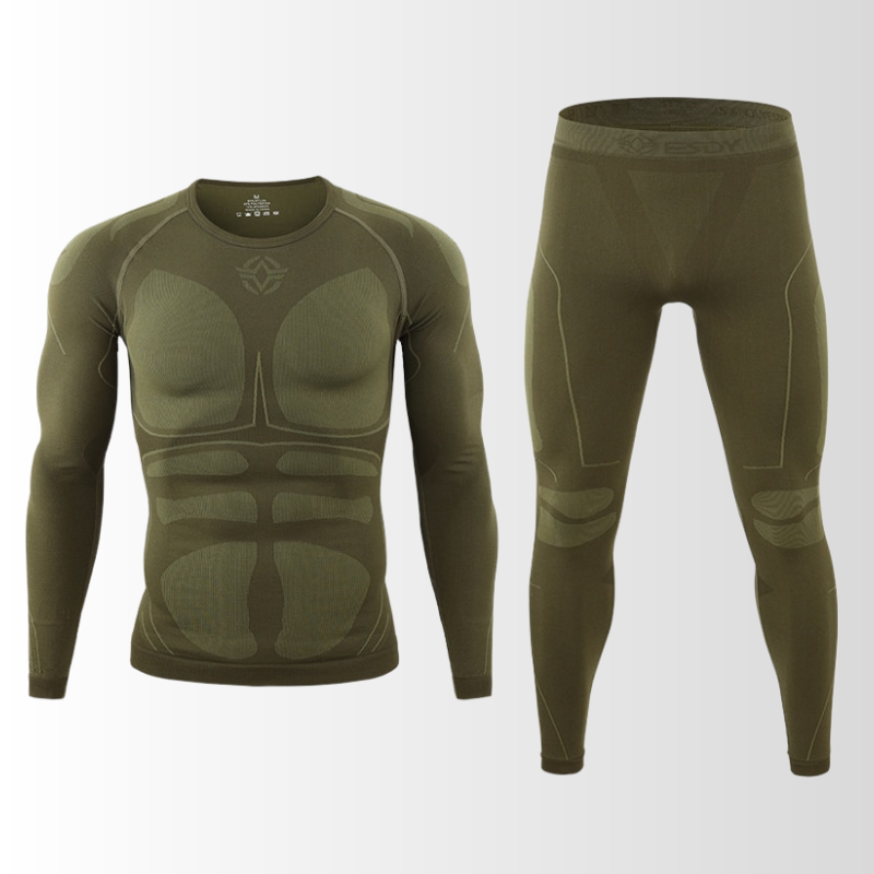 WarmFlex | Conjunto de ropa térmica para hombres | Comodidad sin costuras | Ajuste excelente | Transpirable y regulador de humedad