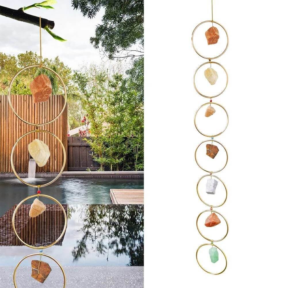 Decoración de pared de 7 Chakras de piedras preciosas