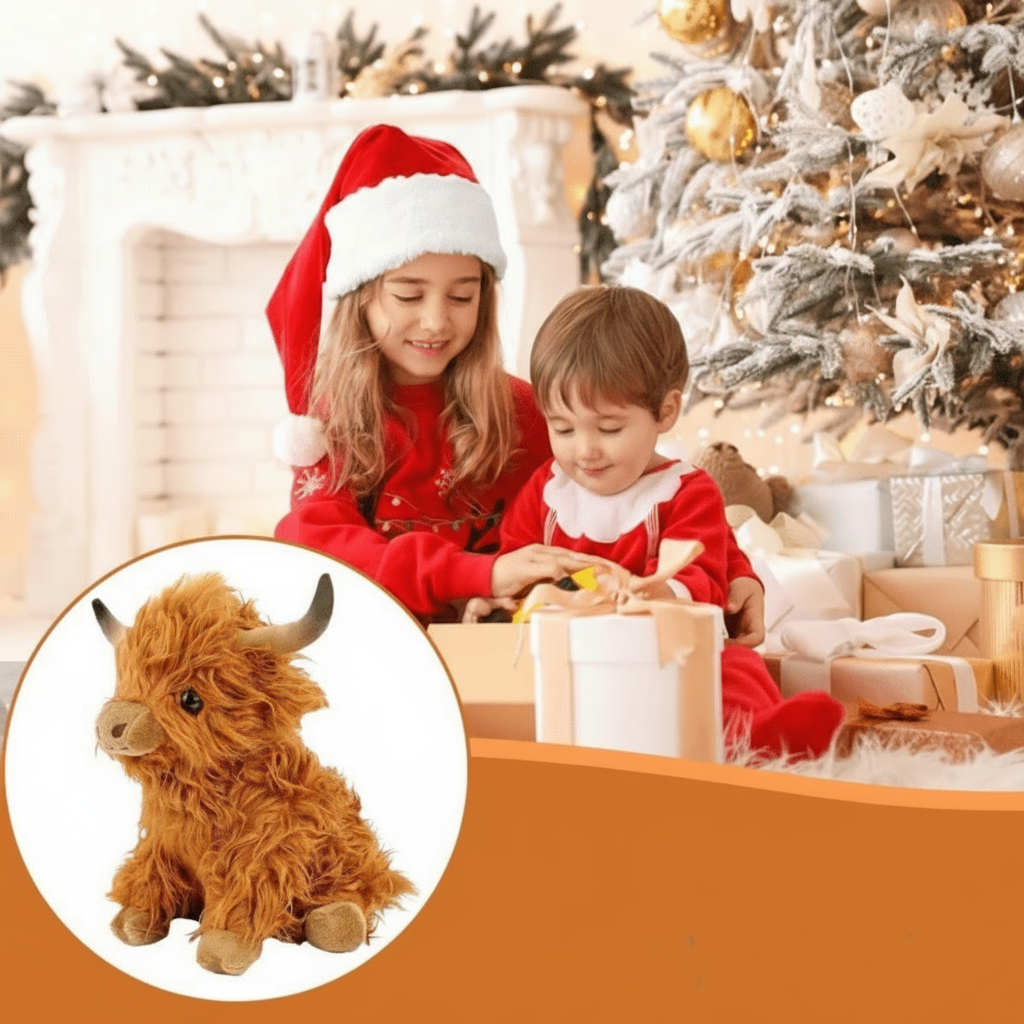 VACHE DES HAUTES TERRES DOUCE – Peluche douce pour les amis des câlins