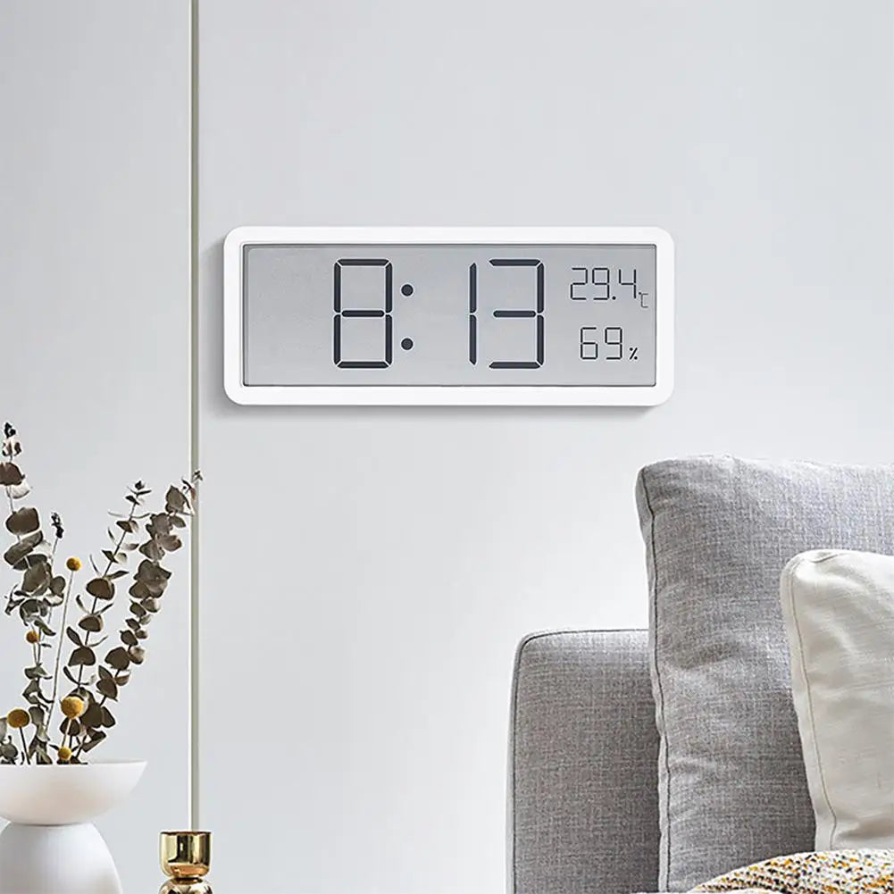 Reloj de Pared Digital con Pantalla – Reloj Moderno para Pared en Salón, Muestra Temperatura y Fecha, Diseño Minimalista