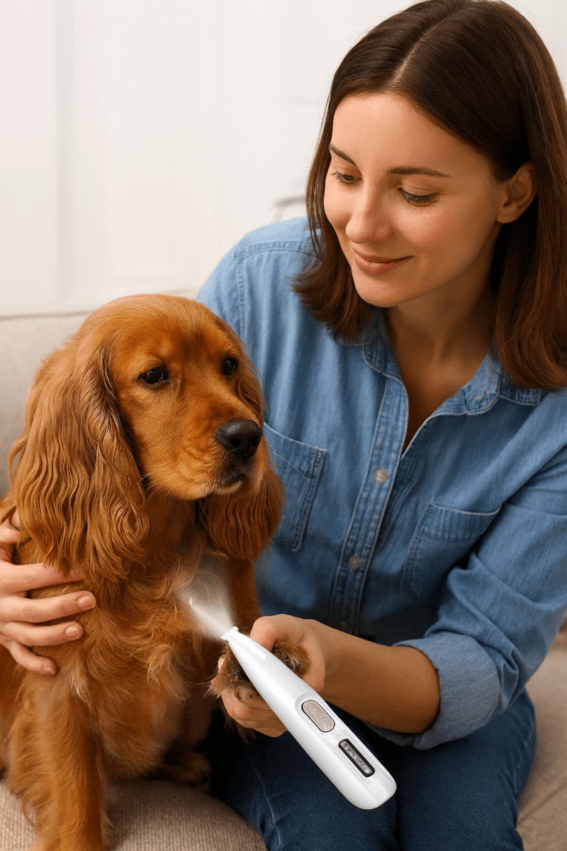Recortadora ultra silenciosa para el cuidado de mascotas sensibles