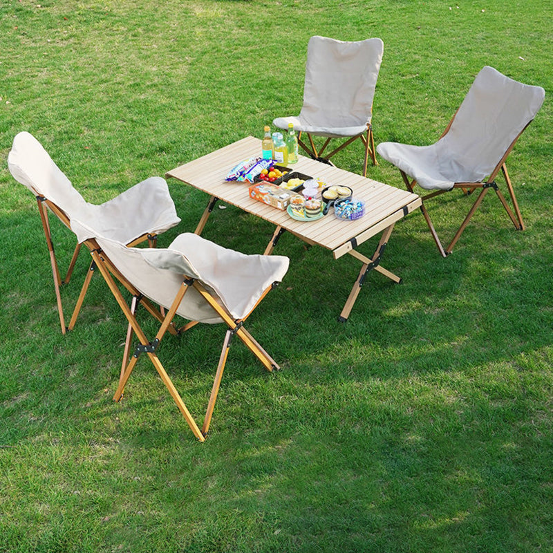 Silla de camping plegable de tela Oxford industrial contemporánea con respaldo para terraza exterior | Brehn