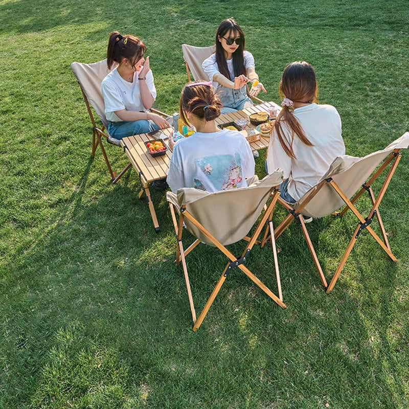 Silla de camping plegable de tela Oxford industrial contemporánea con respaldo para terraza exterior | Brehn