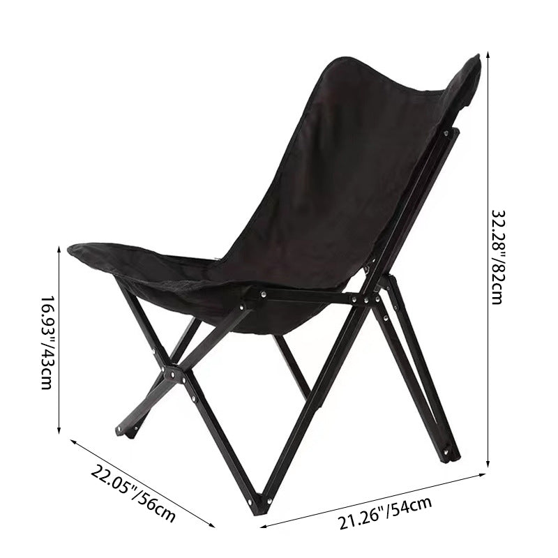 Silla de camping plegable de tela Oxford industrial contemporánea con respaldo para terraza exterior | Brehn