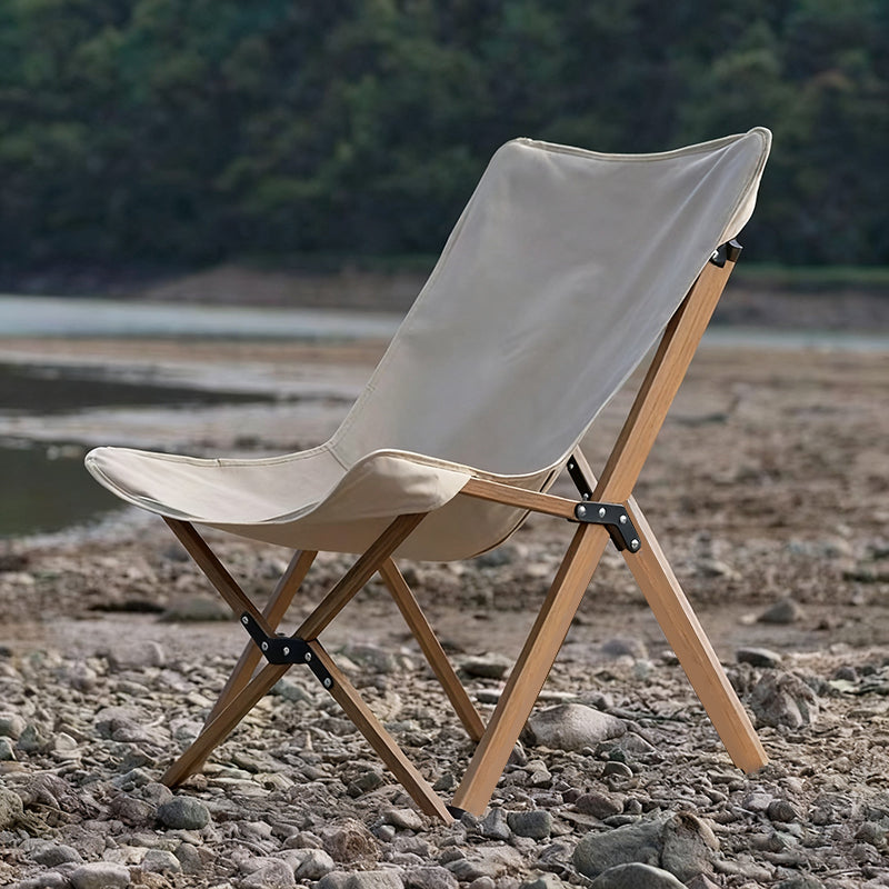 Silla de camping plegable de tela Oxford industrial contemporánea con respaldo para terraza exterior | Brehn