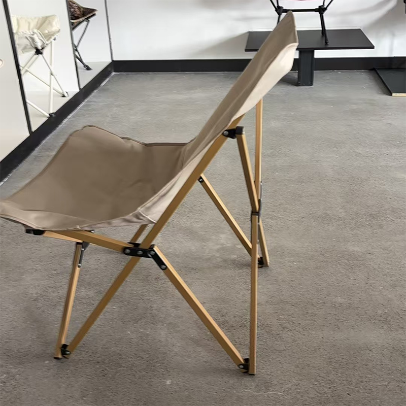 Silla de camping plegable de tela Oxford industrial contemporánea con respaldo para terraza exterior | Brehn