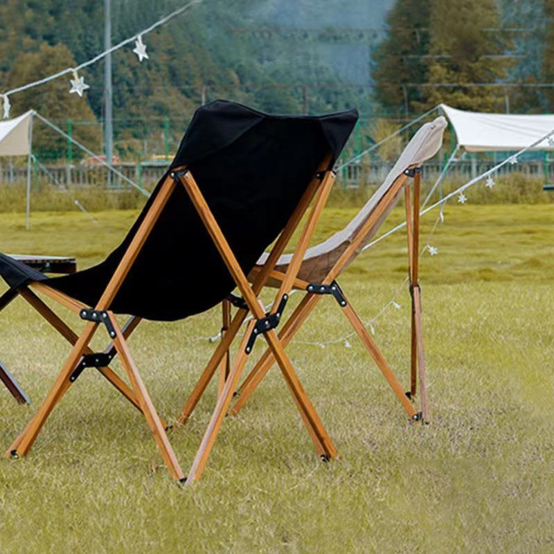 Silla de camping plegable de tela Oxford industrial contemporánea con respaldo para terraza exterior | Brehn