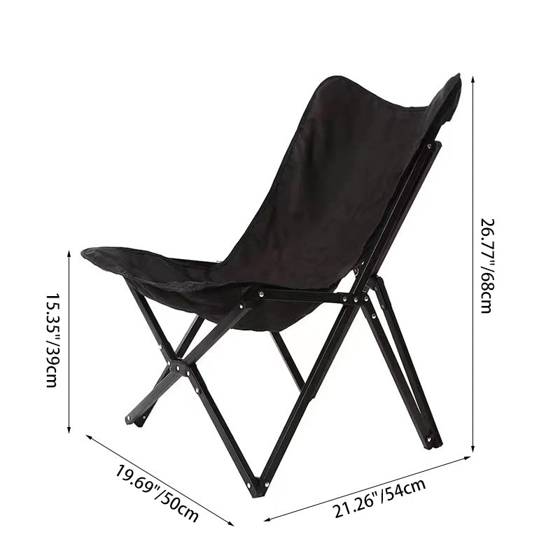 Silla de camping plegable de tela Oxford industrial contemporánea con respaldo para terraza exterior | Brehn