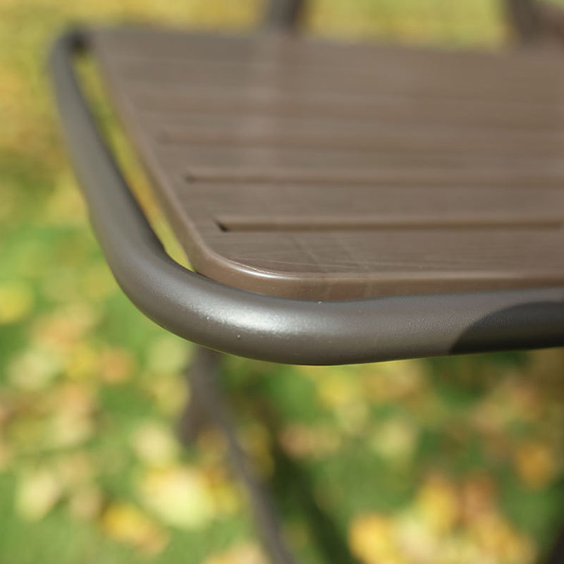 Simplicidad Moderna Impermeable Silla de Camping Plegable de Acero al Carbono PVC con Respaldo y Descansabrazos para Jardín | Brehn