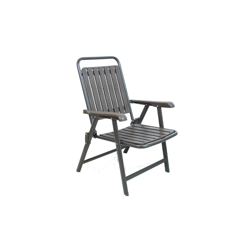 Simplicidad Moderna Impermeable Silla de Camping Plegable de Acero al Carbono PVC con Respaldo y Descansabrazos para Jardín | Brehn