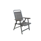 Simplicidad Moderna Impermeable Silla de Camping Plegable de Acero al Carbono PVC con Respaldo y Descansabrazos para Jardín