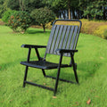 Simplicidad Moderna Impermeable Silla de Camping Plegable de Acero al Carbono PVC con Respaldo y Descansabrazos para Jardín | Brehn