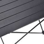 Mesa auxiliar cuadrada plegable de acero al carbono y aluminio minimalista moderna para exteriores