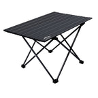 Mesa auxiliar cuadrada plegable de acero al carbono y aluminio minimalista moderna para exteriores
