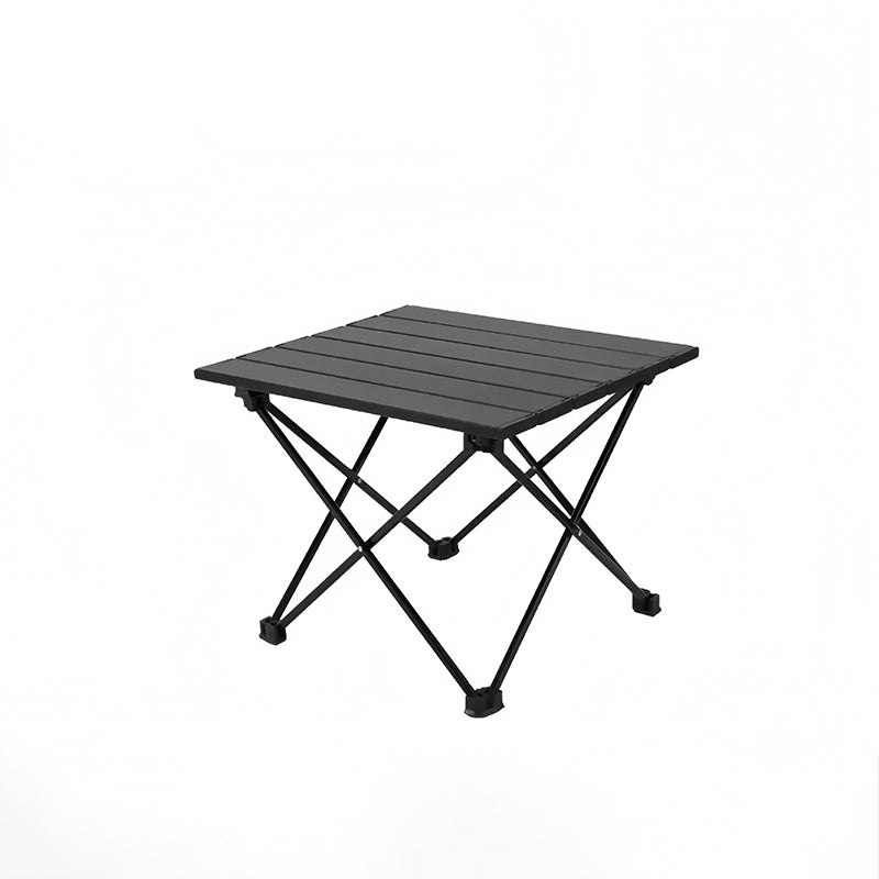 Mesa auxiliar cuadrada plegable de acero al carbono y aluminio minimalista moderna para exteriores | Brehn