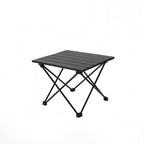 Mesa auxiliar cuadrada plegable de acero al carbono y aluminio minimalista moderna para exteriores