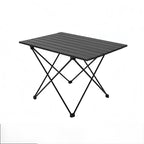 Mesa auxiliar cuadrada plegable de acero al carbono y aluminio minimalista moderna para exteriores