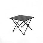 Mesa auxiliar cuadrada plegable de acero al carbono y aluminio minimalista moderna para exteriores