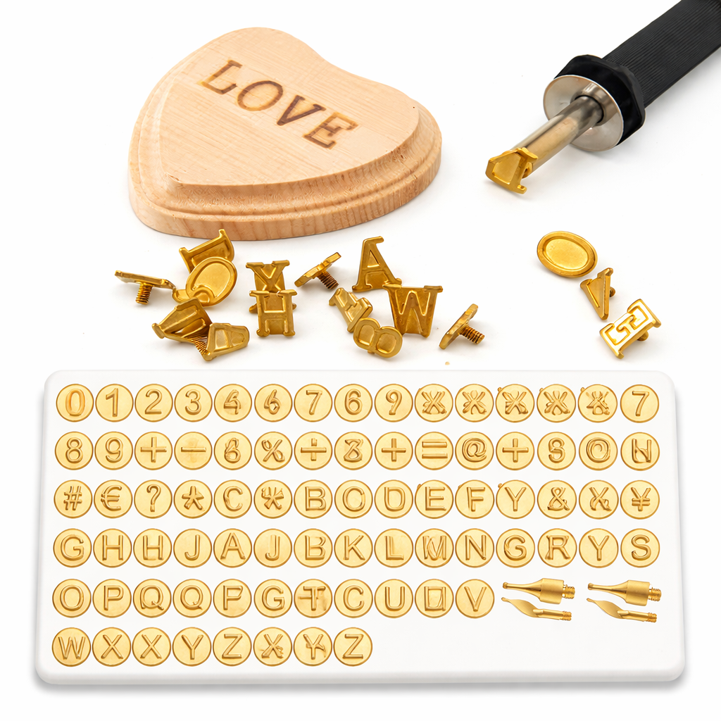 Jiro - Set de tallado de madera 56 piezas con letras
