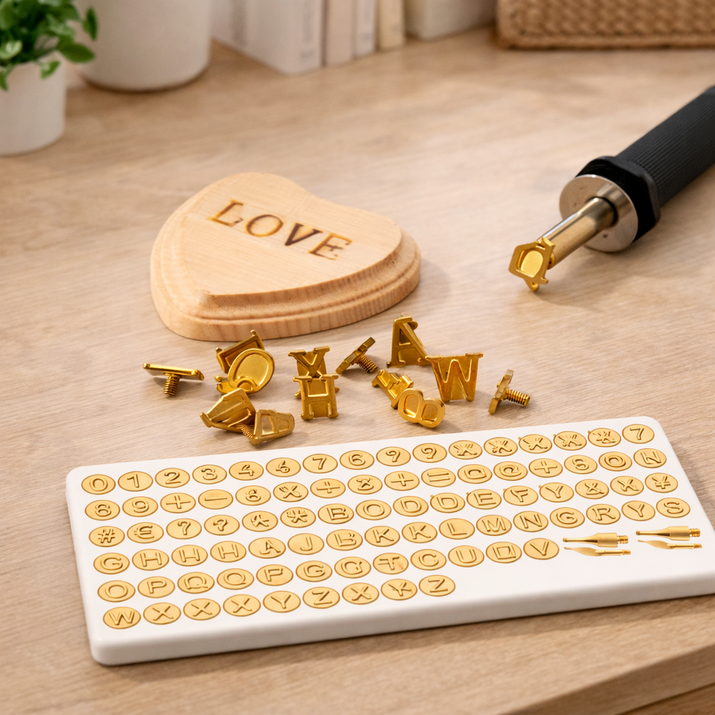 Jiro - Set de tallado de madera 56 piezas con letras
