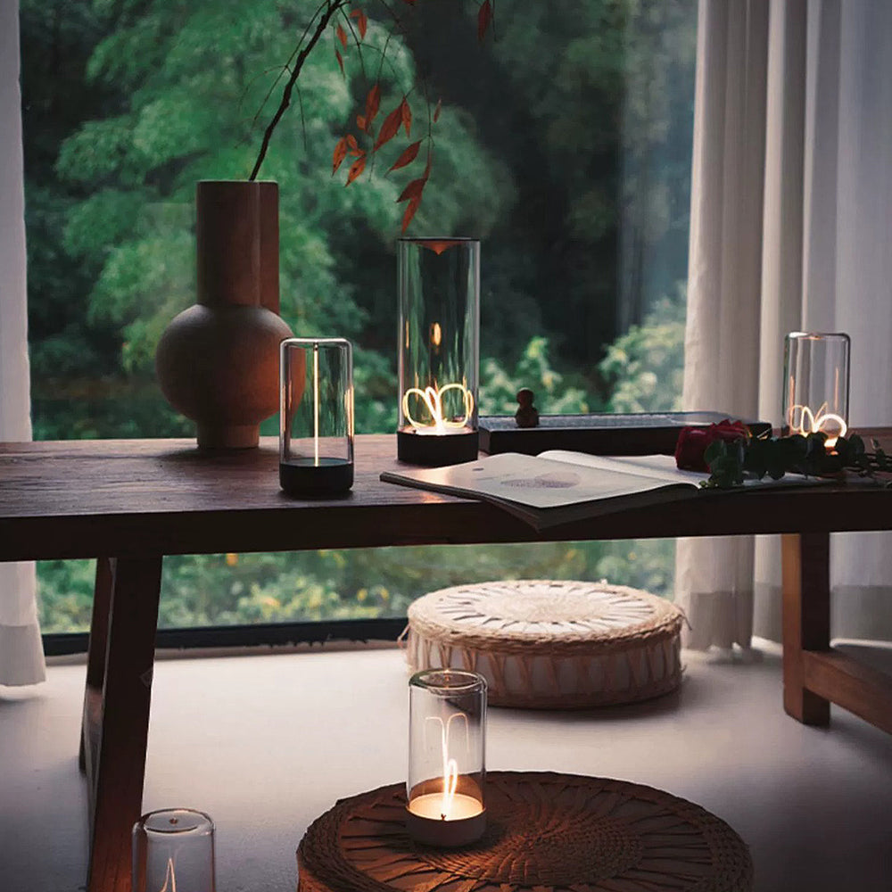Lurevia | Lámpara de mesa LED en forma de cilindro