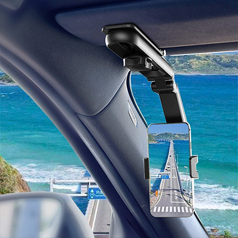 Soporte para teléfono de coche rotatable y retráctil