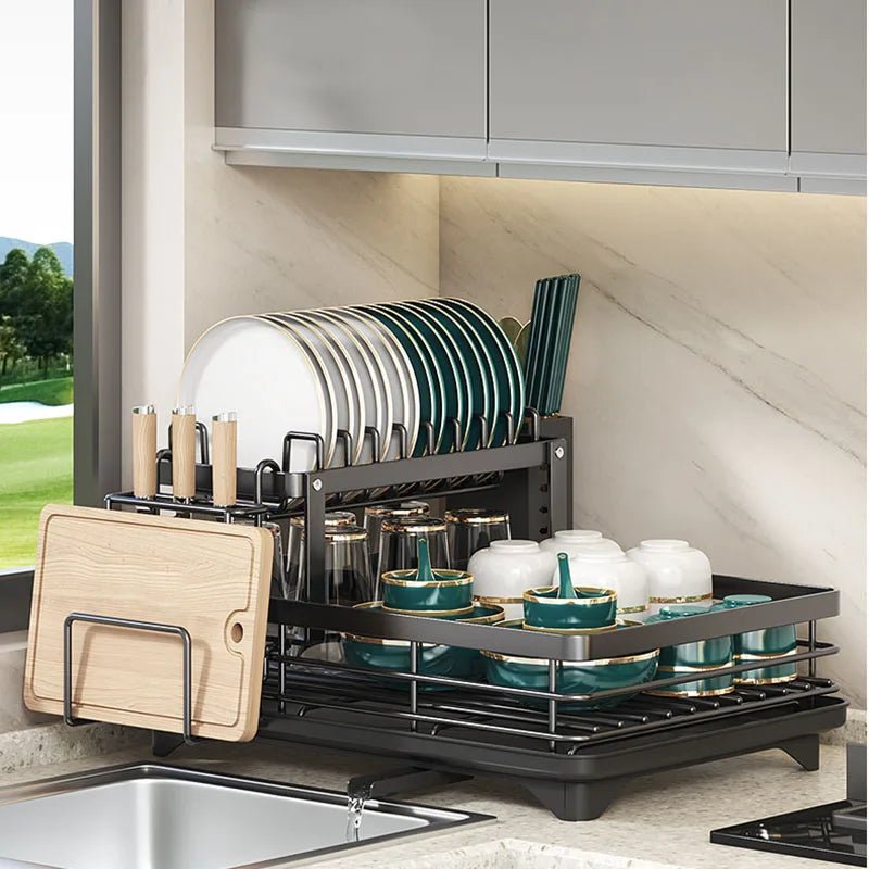 KITCHENFORM – Escurridor plegable de acero inoxidable, diseño que ahorra espacio para cocinas modernas