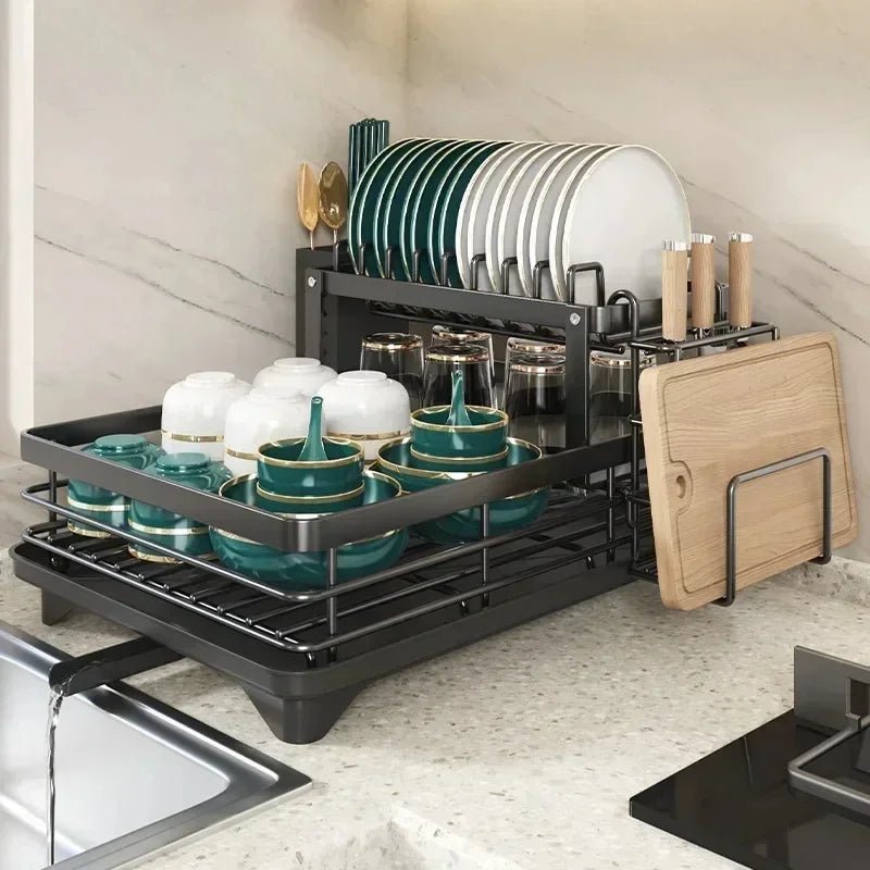 KITCHENFORM – Escurridor plegable de acero inoxidable, diseño que ahorra espacio para cocinas modernas