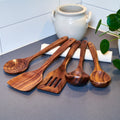 Juego de utensilios de cocina de nuez (5 piezas)
