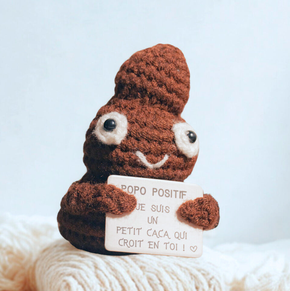Pequeño compañero decorativo con un mensaje positivo