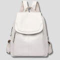 Mochila de cuero para mujer con protección antirrobo y cierre de cremallera – mochila compacta para uso diario