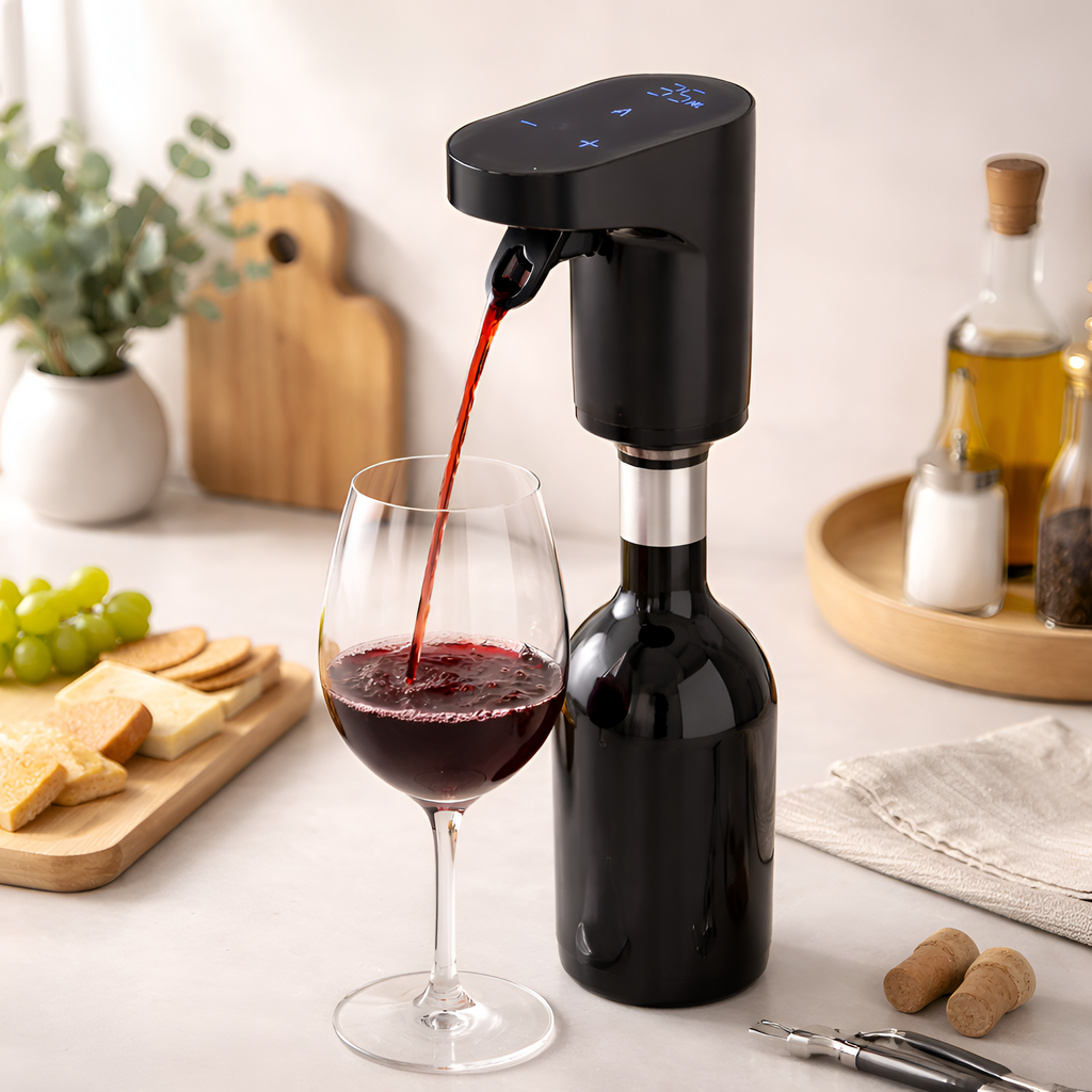 Boaz - Decantador de vino eléctrico portátil mini automático
