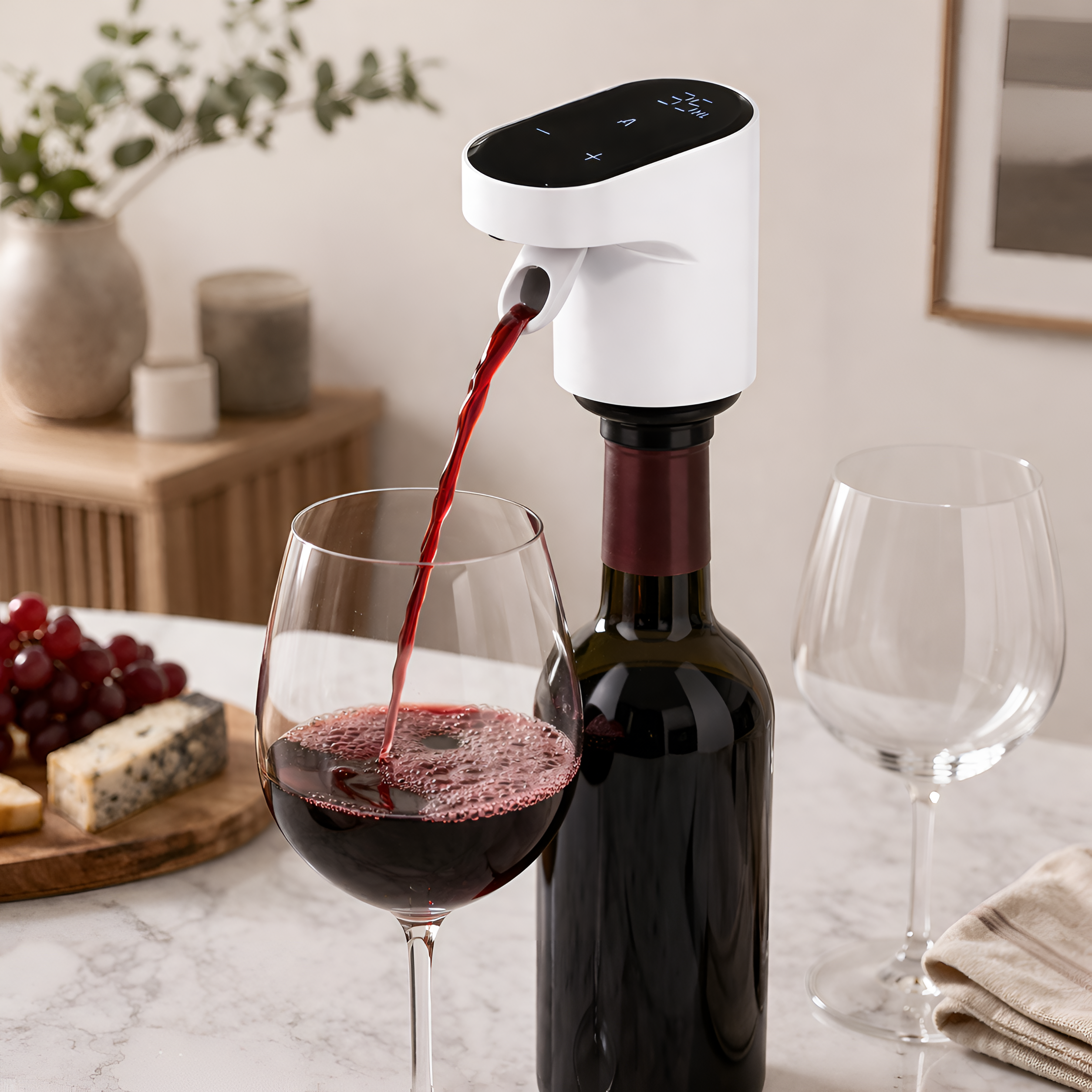 Boaz - Decantador de vino eléctrico portátil mini automático