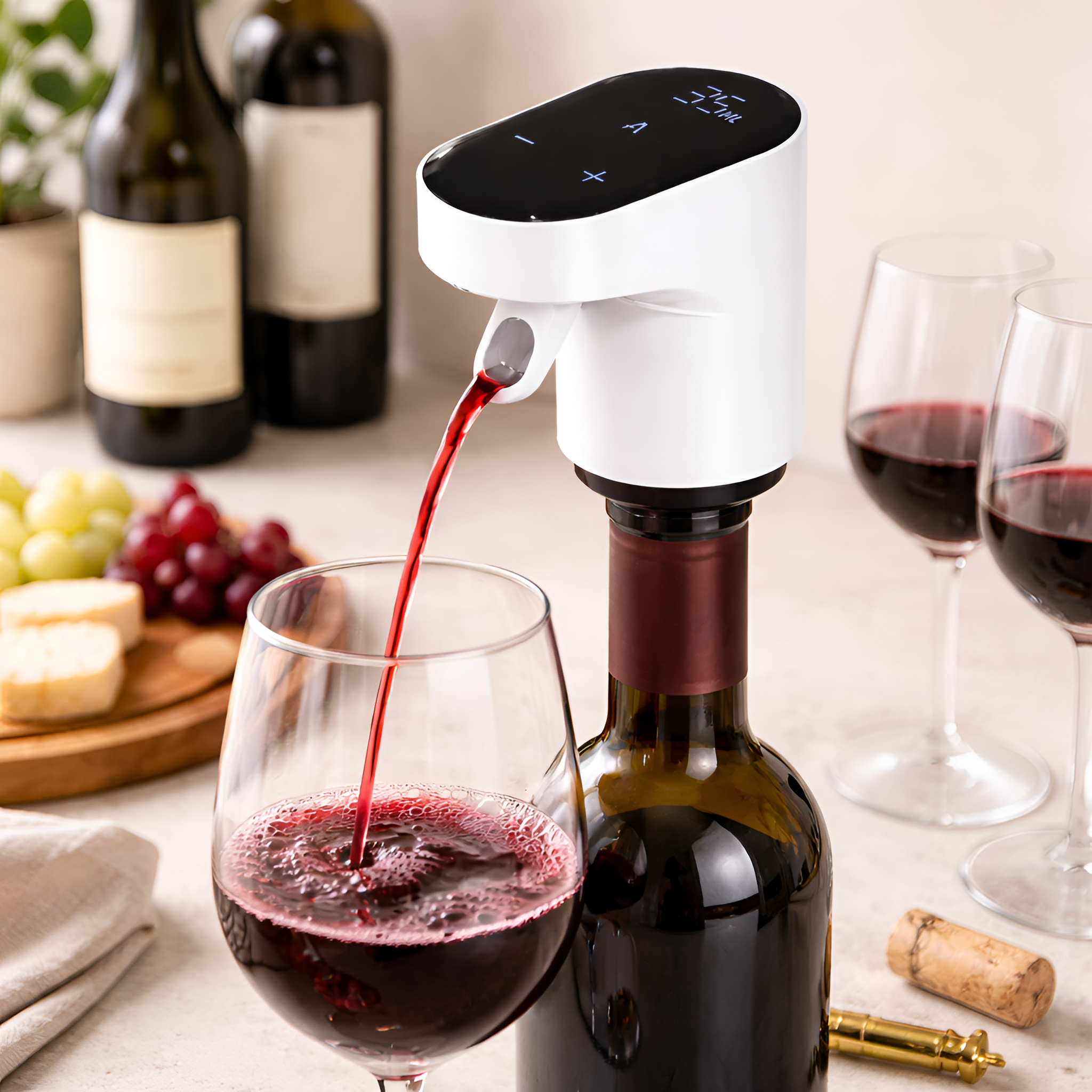 Boaz - Decantador de vino eléctrico portátil mini automático