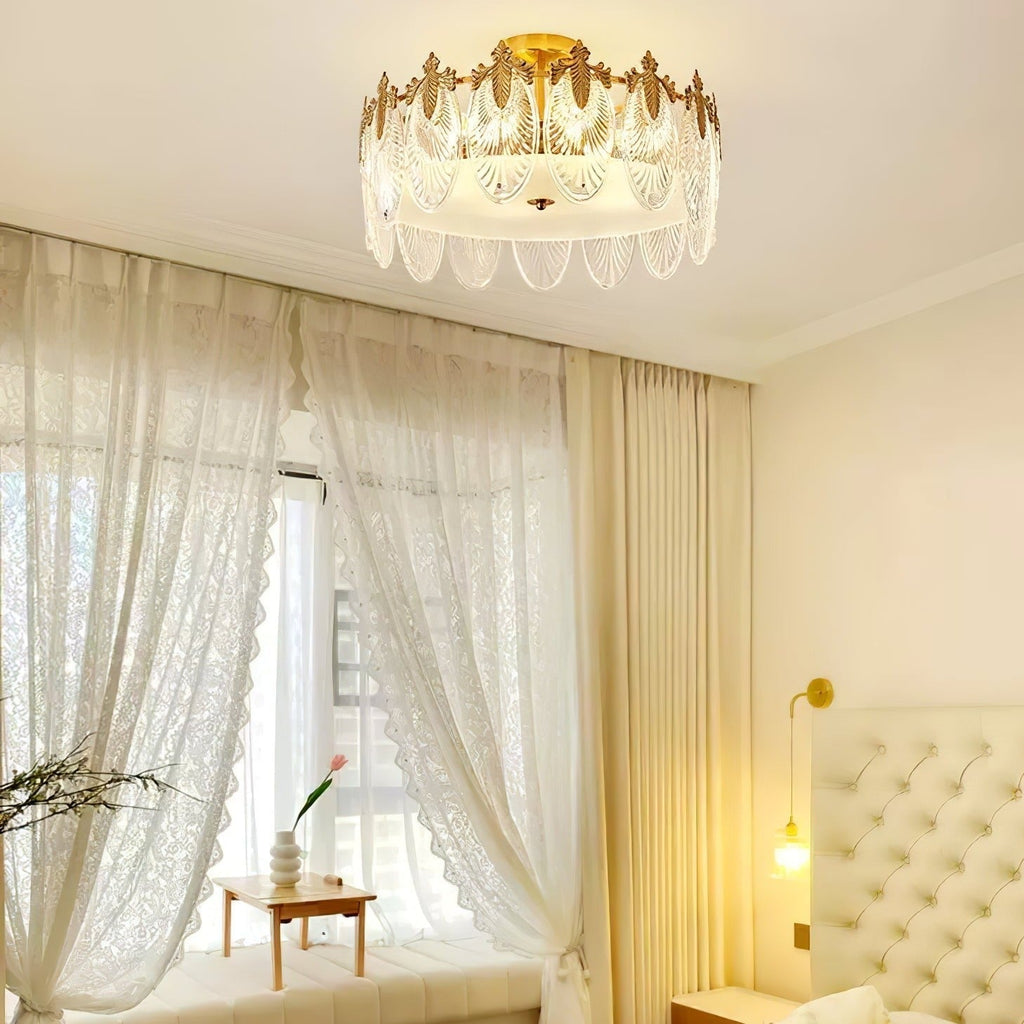 Velmira – lámparas de techo LED con elementos decorativos de vidrio