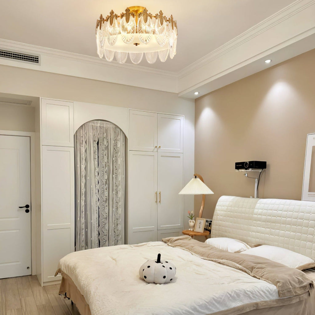 Velmira – lámparas de techo LED con elementos decorativos de vidrio