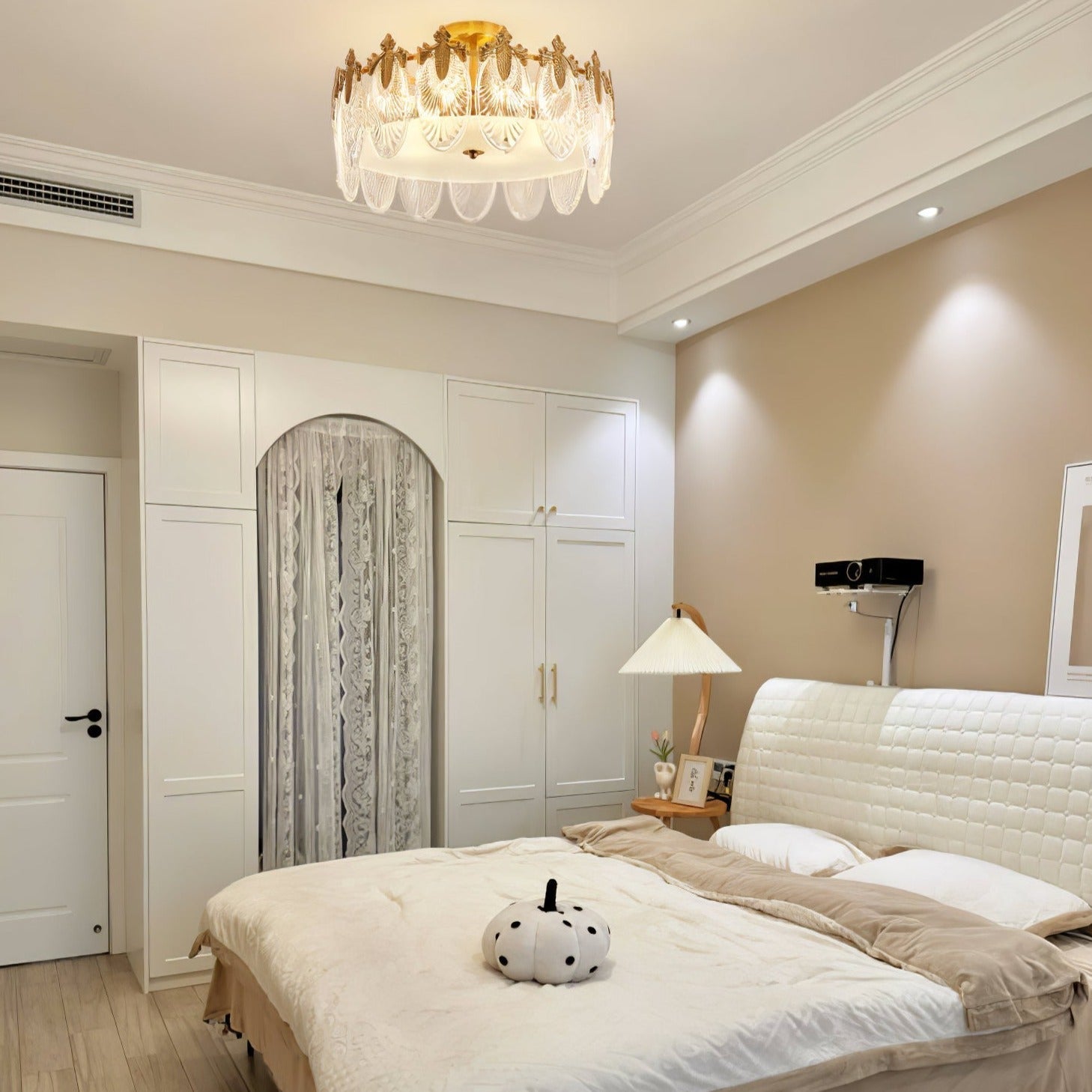 Velmira – lámparas de techo LED con elementos decorativos de vidrio