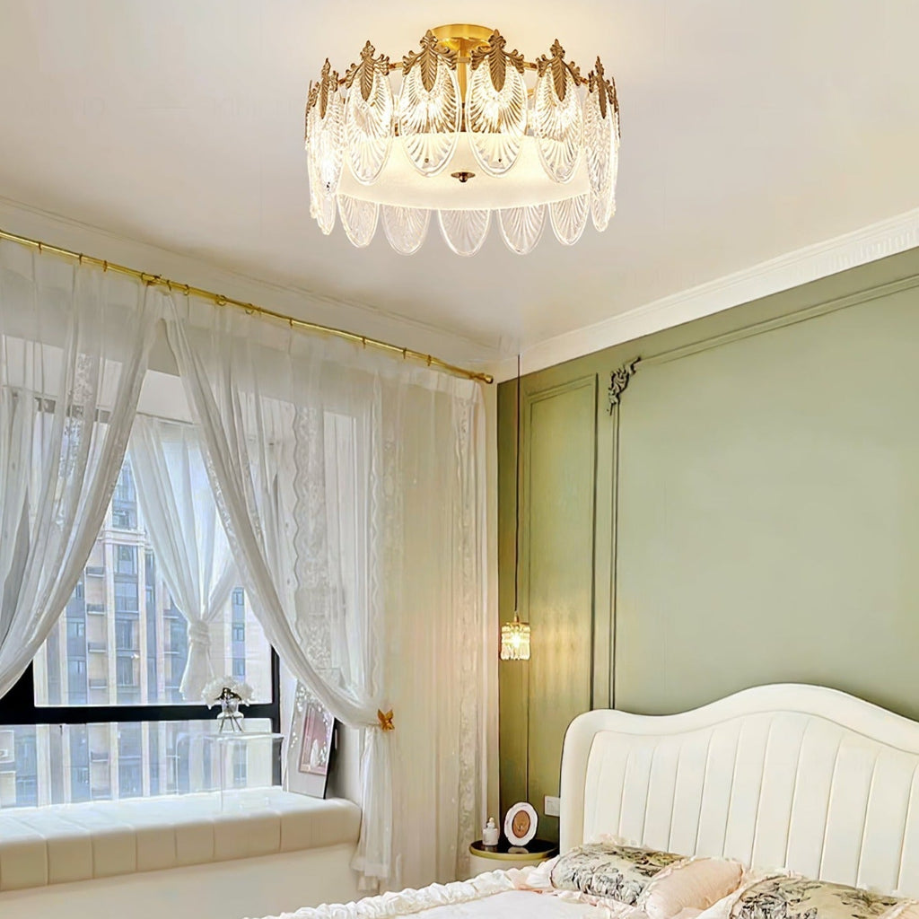 Velmira – lámparas de techo LED con elementos decorativos de vidrio