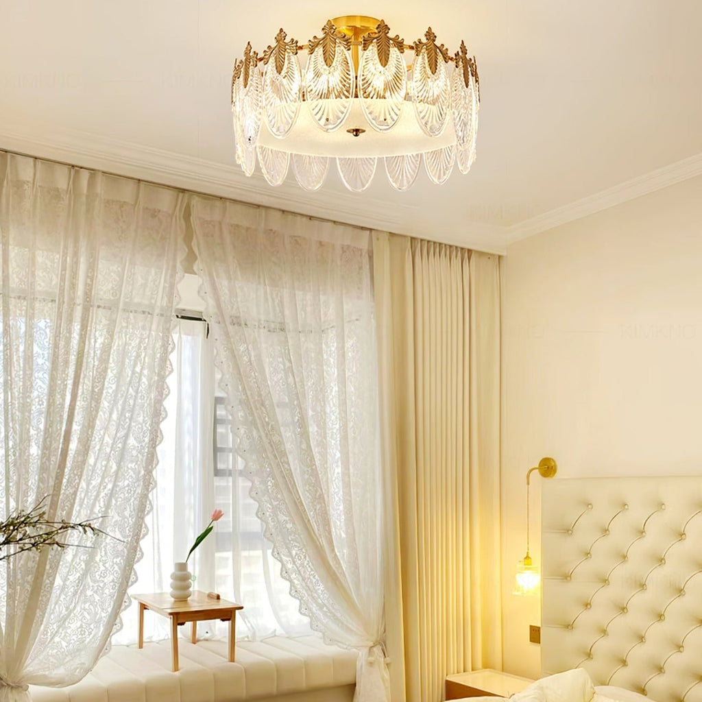Velmira – lámparas de techo LED con elementos decorativos de vidrio