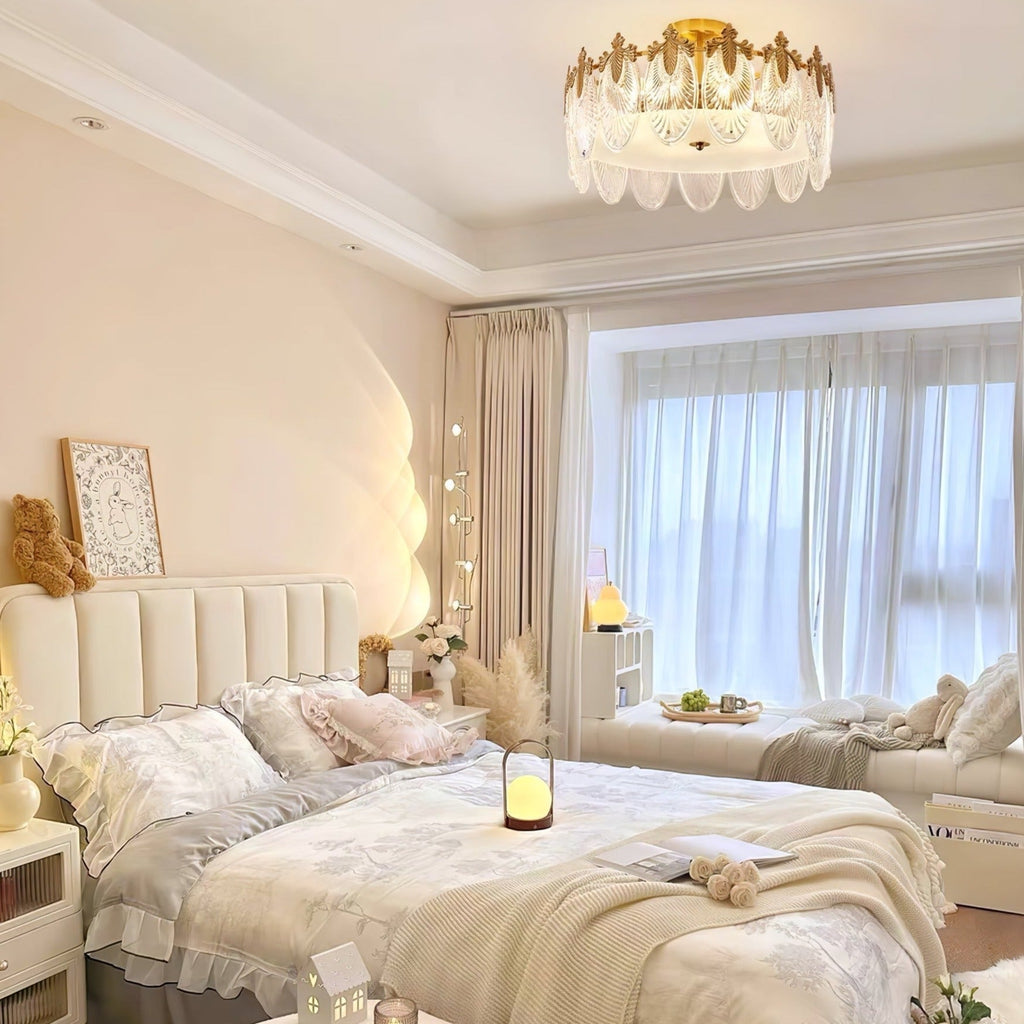 Velmira – lámparas de techo LED con elementos decorativos de vidrio